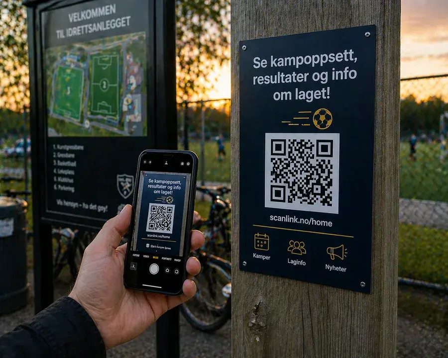 Example 10 of a Scanlink QR code in use