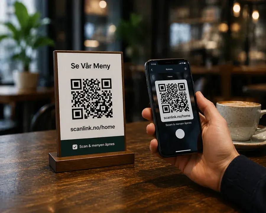 Example 2 of a Scanlink QR code in use