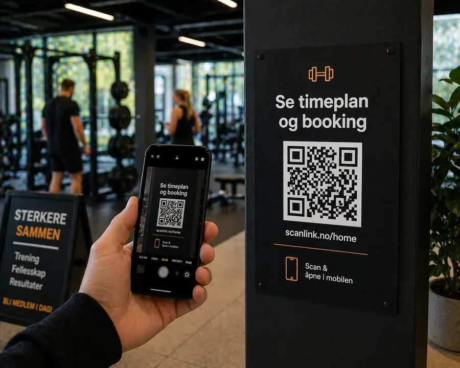 Example 4 of a Scanlink QR code in use