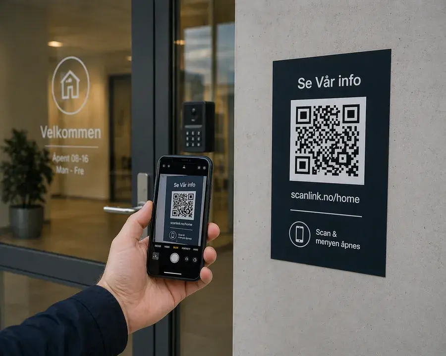 Example 9 of a Scanlink QR code in use